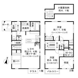 常盤６丁目戸建の物件間取画像